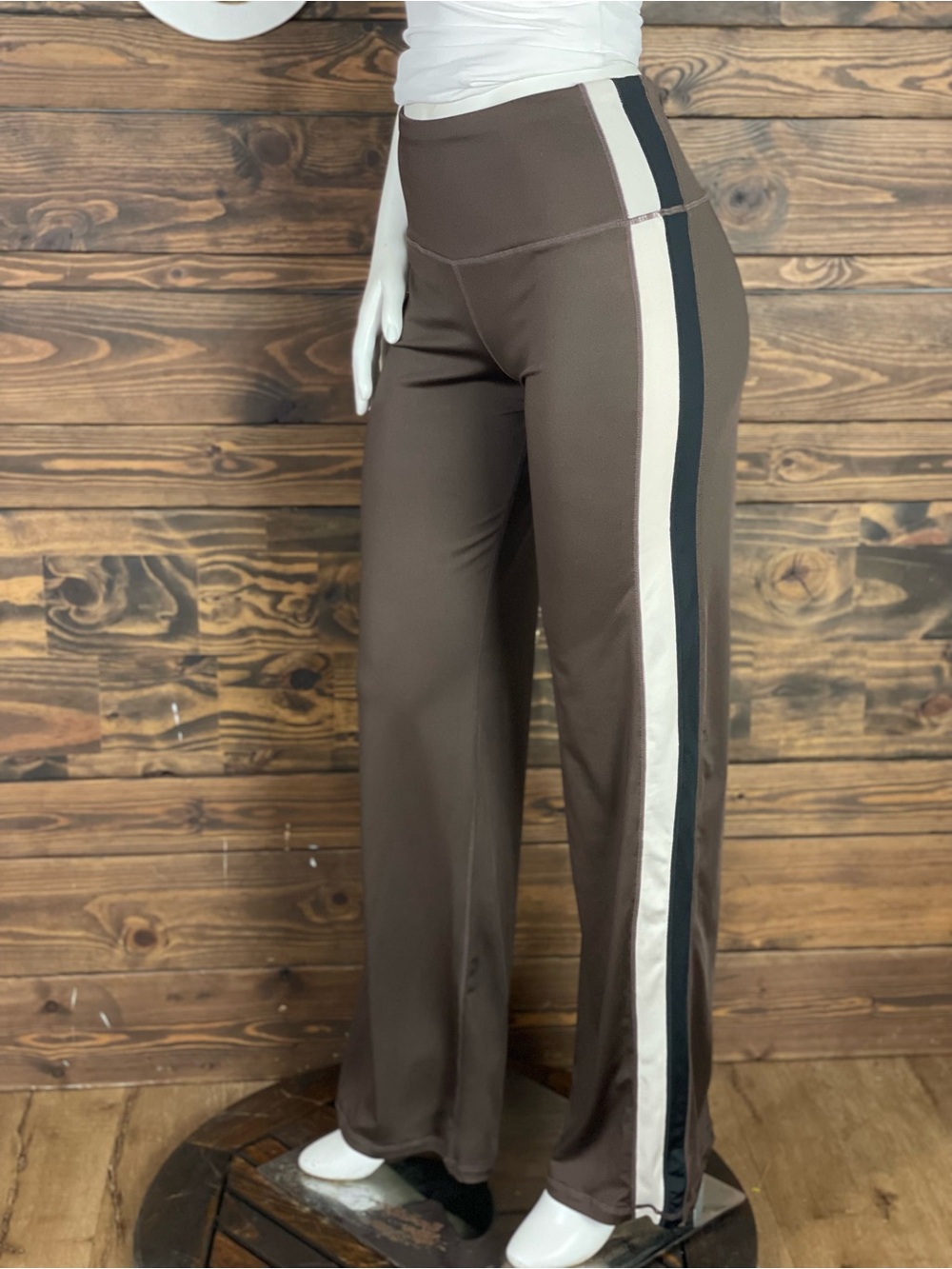 Pro Player | Wide-Leg Athletic Track Pants Piping Side Stripes Colorblock